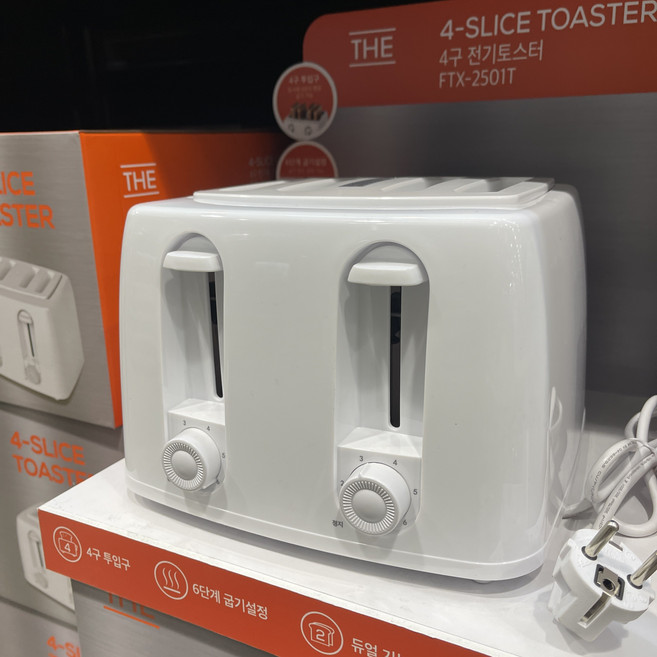 4구 더 토스터기 6단계 굽기 가정용 업소용, 1개, FTX-2501T