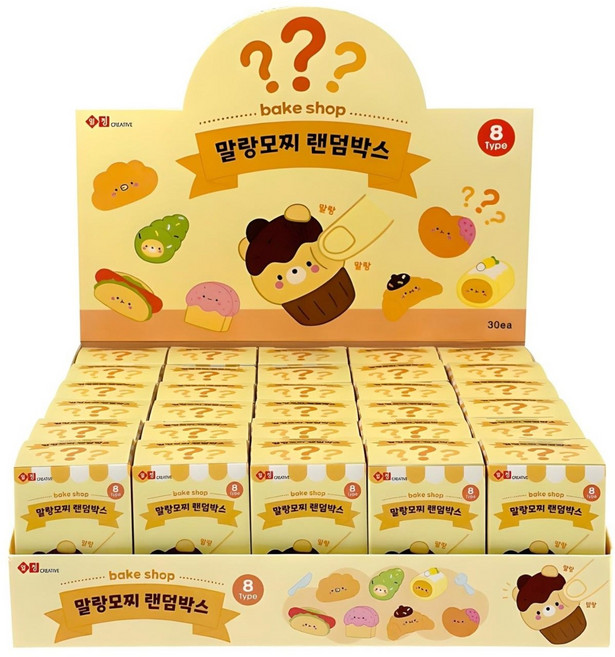 말랑모찌 랜덤박스 말랑이 스트레스볼 베이크샵 30개입, 랜덤발송, 1세트
