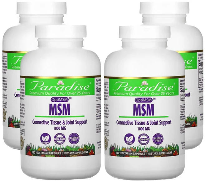 파라다이스허브 MSM 1 000mg 베지 캡슐 180정, 4개 - 쿠팡