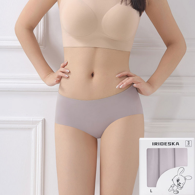 여성 심리스 미디팬티 컴포트 노라인 삼각팬티 3P/6P