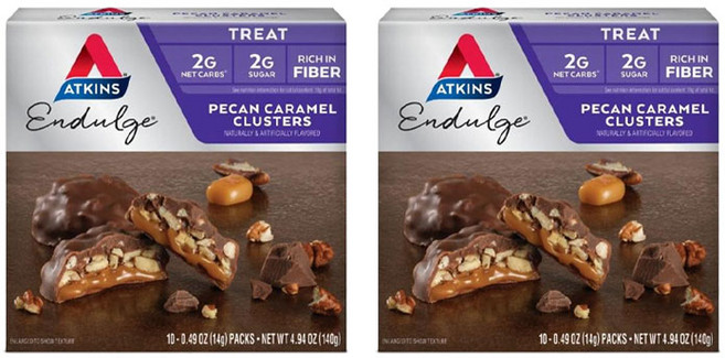 ATKINS Advantage 巴士山核桃焦糖脆塊, 2個, 140g