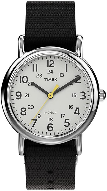 Timex 타이맥스 여성용 위켄더 31mm 시계 블랙/화이트/실버톤 모던. 248749