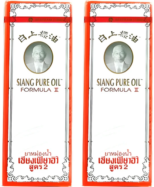 시앙퓨어 포뮬러 오일 태국 25cc x 2개 화이트 레드, 시앙퓨어오일 25ml x 2 [화이트], 25ml - 쿠팡