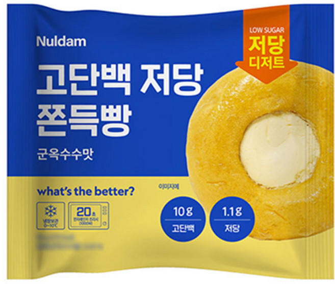 널담 고단백 저당 쫀득빵 군옥수수맛 85g x 9개