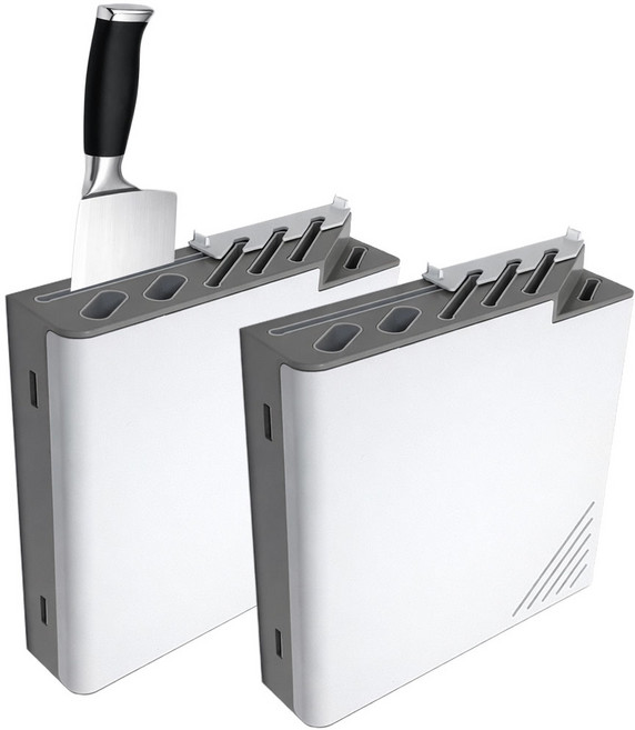 리폼플러스 중식도 칼꽂이 소 안전형 부착식, 2개, 화이트