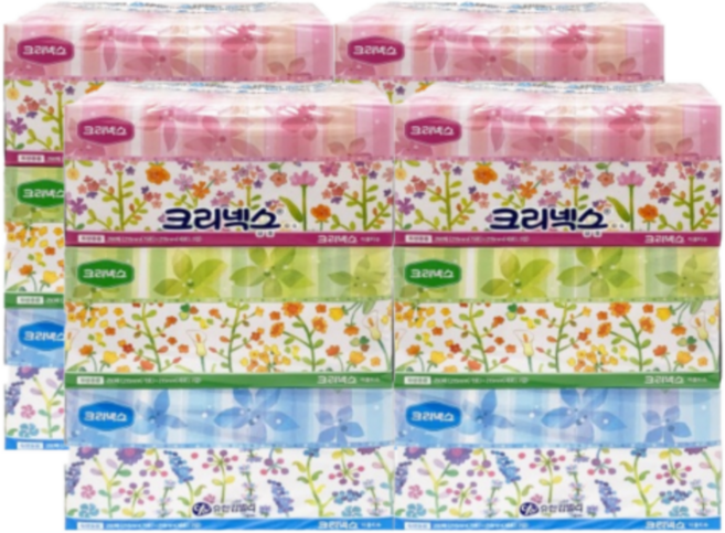 크리넥스 각티슈 디럭스 콤비, 250매, 12개