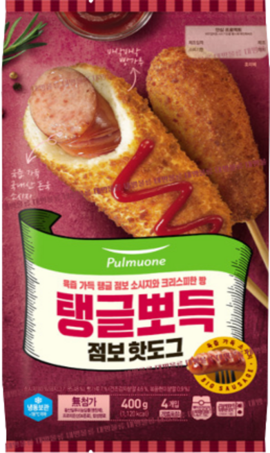 탱글뽀득점보핫도그(100gx4)/풀무원, 400g, 1개