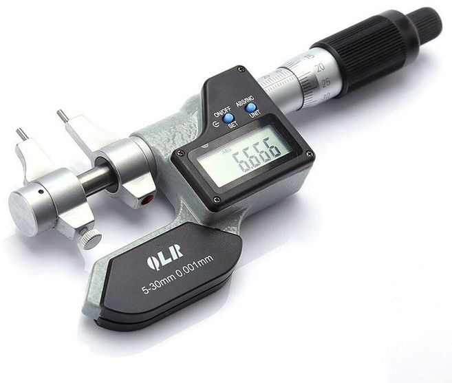 디지털 버니어캘리퍼스 나노 내부 마이크로 미터 산업용 품질 전자, 전자 눈금 5-30mm 링 게이지 포함, 1개, 기본 색상