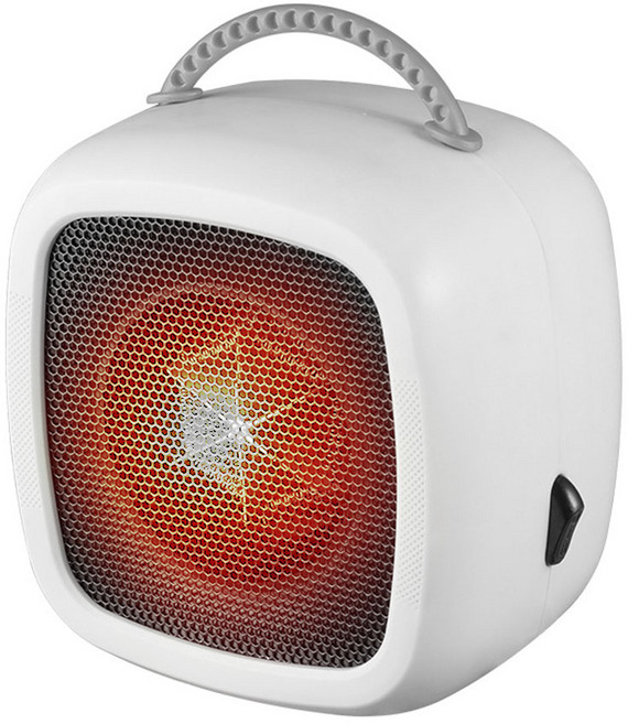 Detao 휴대용 PTC 온풍기 전기 히터 가정용 소형 저소음 온풍기 2단계 온도 조절, 화이트, NJKD6005