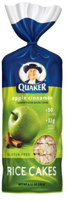 Quaker 퀘이커 라이스 케이크 애플 시나몬 185g x 6팩 글루텐프리 Rice Cakes