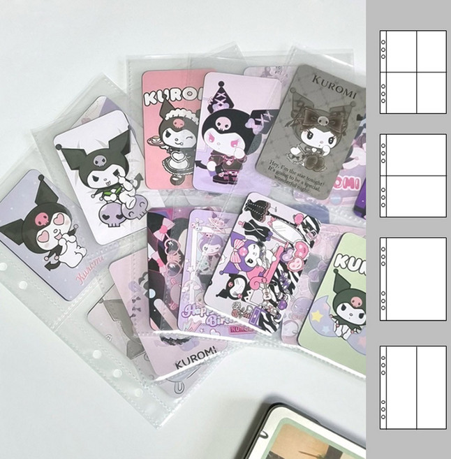 토이팝21 6공 포토 카드 바인더 속지 포카 대지 A5, 10매, 양면가로2칸