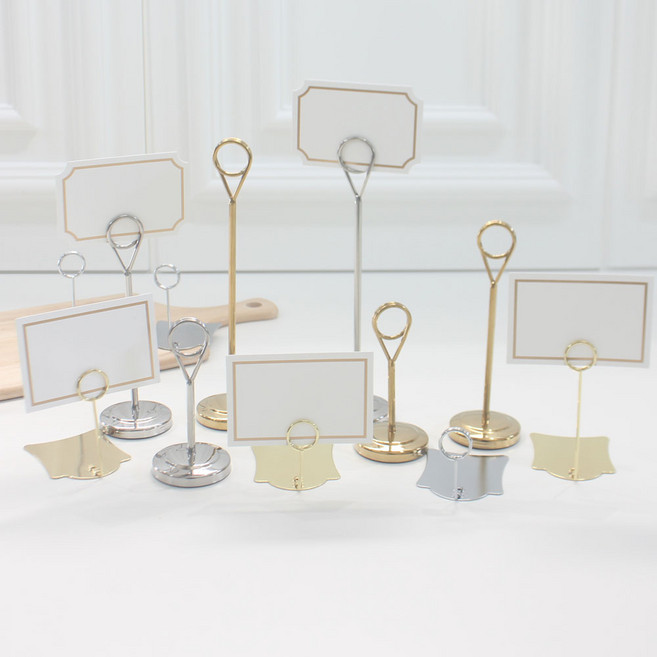 가격표꽂이 쇼클립 명함 메모 메뉴 꽂이 네임택 POP 홀더 빵 이름표 스탠드, 사각메탈