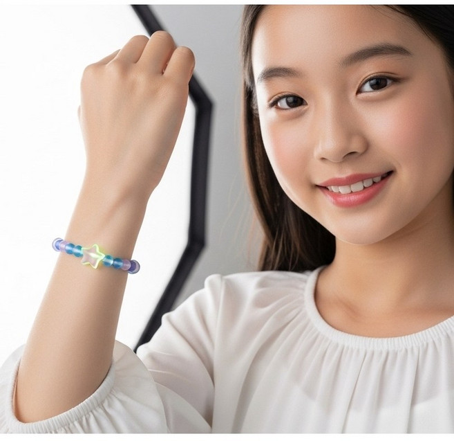 베라킴 야광별 6mm 미니팔찌 핸드메이드