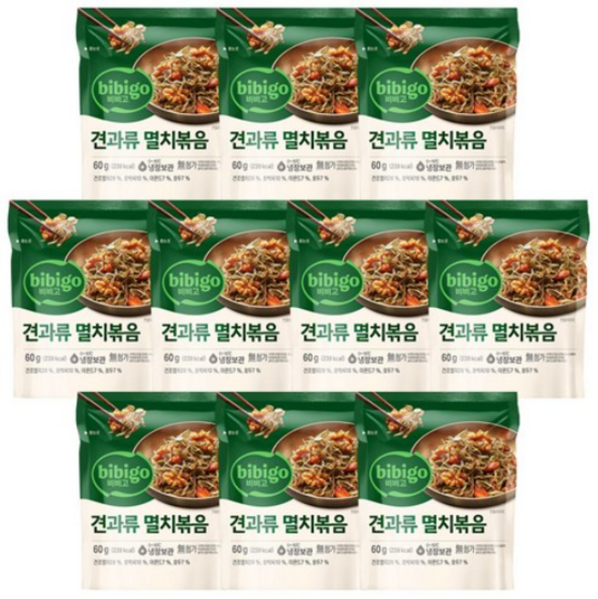 비비고 냉장 견과류 멸치볶음60g, 60g, 10개