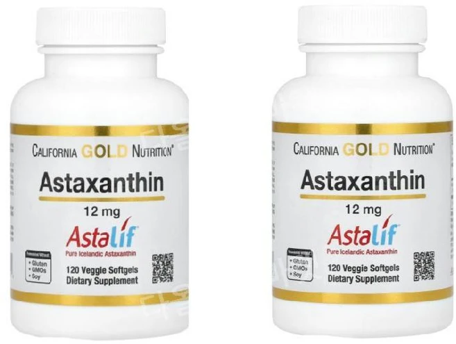 2개 캘리포니아골드 아스타잔틴 초임계 아스타잔틴 ASTAXANTHIN 12mg 120베지젤, 120정 - 쿠팡