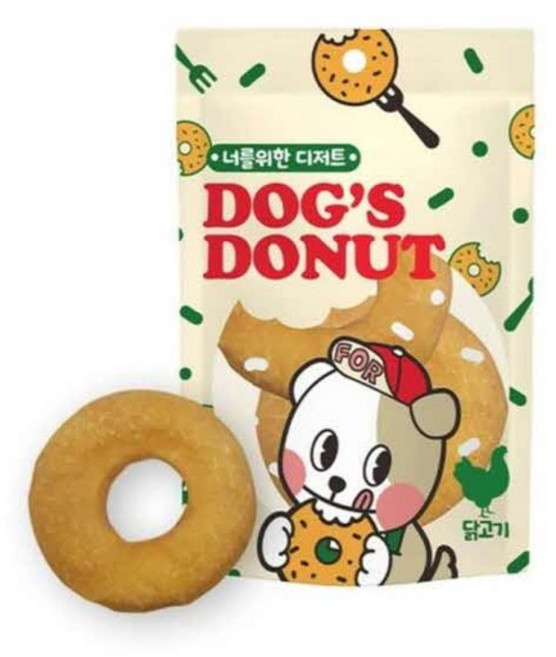 너를 위한 디저트 오래먹는 도너츠껌 닭고기 2P 3개묶음, 없음, 상세설명 참조