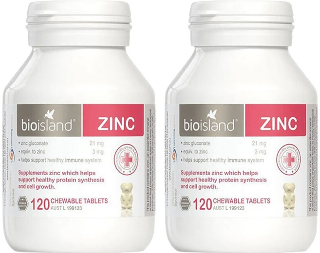 바이오아일랜드 아연 츄어블 테블렛, 2개, 120정 - 쿠팡