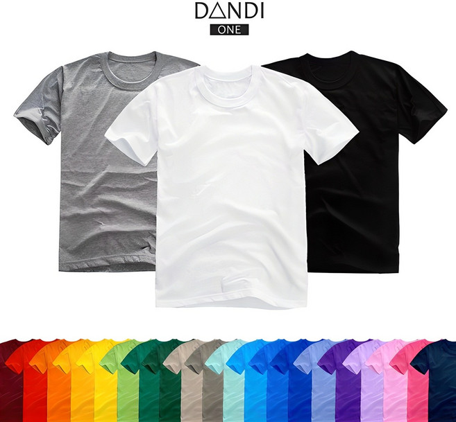 단디원 남녀공용 30수 라운드 반팔 티셔츠