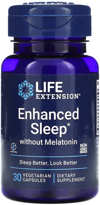 Life Extension 멜라토닌 무함유 인핸스드 슬립 베지 캡슐 30정, LifeExtension멜라토닌무함유인핸스드슬립베지캡슐, 1개 - 쿠팡