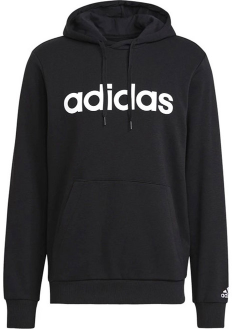 아디다스 후드티 후드 맨투맨 티셔츠 LINEAR 블랙 남여공용 운동복 긴팔티 + ALS 마스크