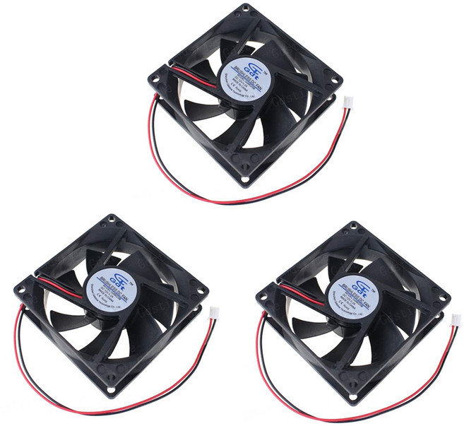 JK 쿨러 92mm 컴퓨터 쿨링팬 공냉식냉각 2핀 FAN, 3개