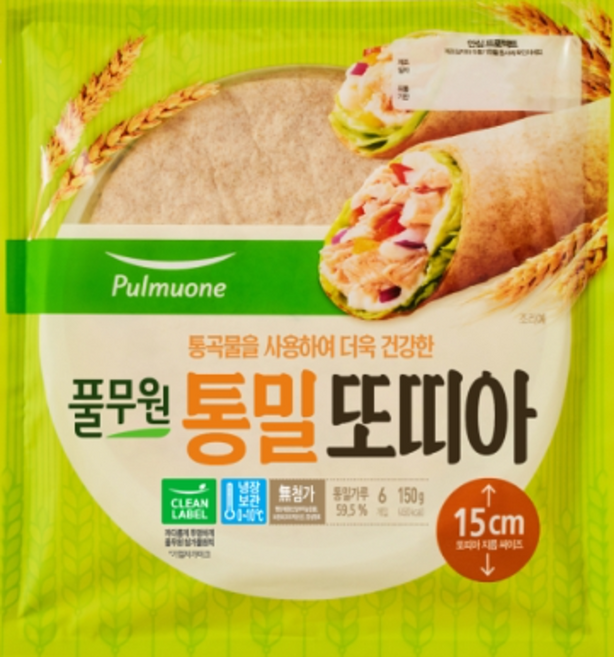 풀무원 통밀 또띠아, 150g, 4개