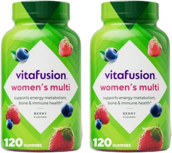 (1+1)비타퓨전 여성용 멀티비타민 구미젤리 120개, 120정, 2개 - 쿠팡