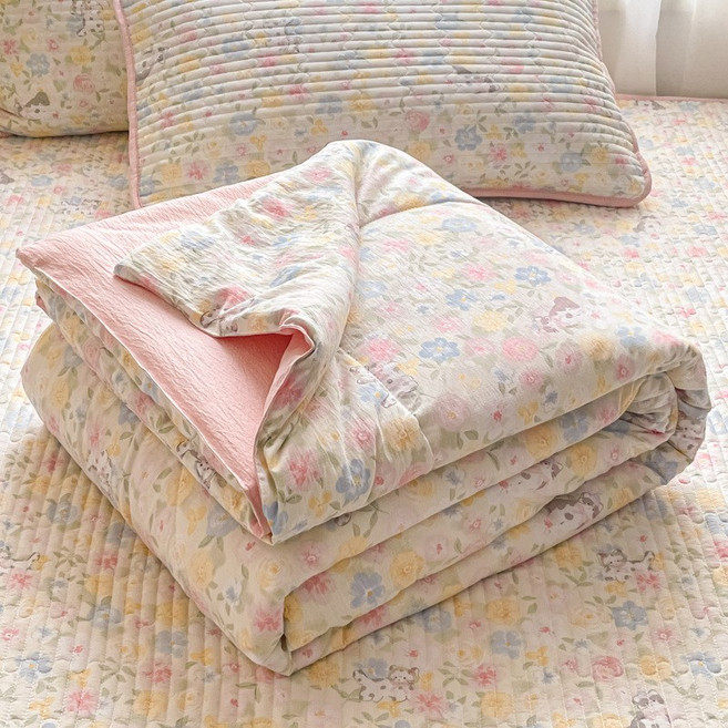 더루비샵 플라워 여름이불 양면 사계절 차렵이불