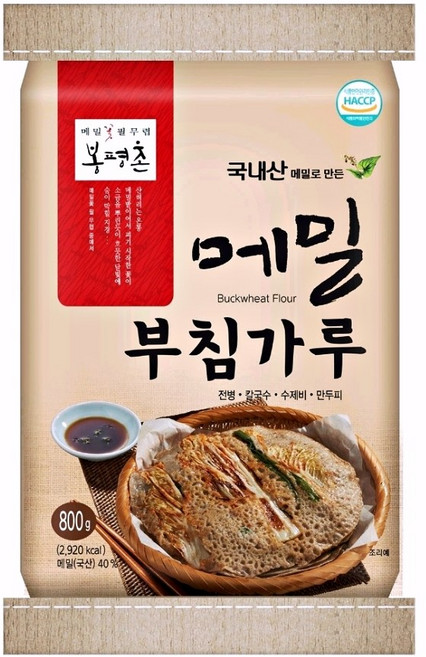 봉평촌 메밀 부침가루 1호 800g 1개 국내산메밀, 10개
