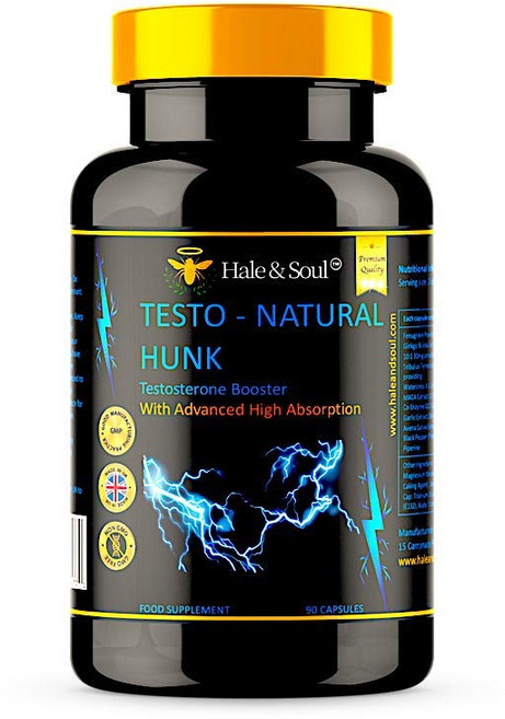 MAPEinc 영국직배 Hale & Soul Testo Natural Hunk 부스터 쉽게 삼킬수 있는 보충제 90정, 1개