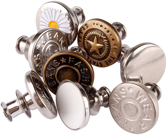 요술단추 허리조절 매직 단추 청바지 수선 치마허리 줄이기 바지 리폼 부자재 피팅 티단추, 기본형요술단추 24# 민자 골드, 1개