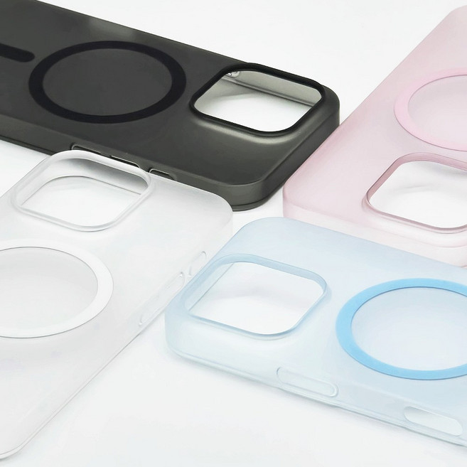 탄탄 초슬림 1mm 맥세이프 매트 반투명 블러 케이스