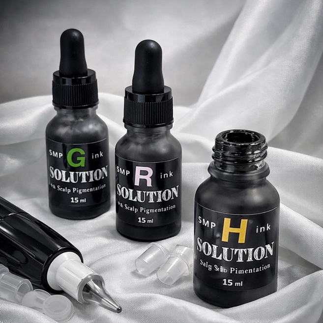 [한국정식인증]번짐없는 정수리 두피문신 SMP 색소 타투 잉크 15ml, 1개, 정수리 전용