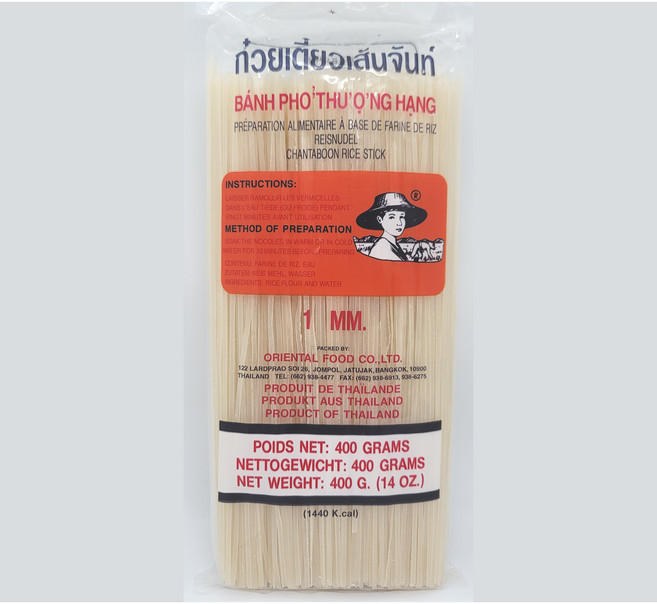 오리엔탈 라이스스틱 쌀국수 1mm (400g x 30팩) 1박스 타이누들 베트남 쌀국수, 30개, 400g