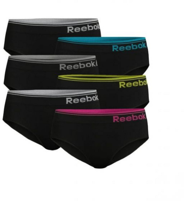 리복 여성용 심리스 힙스터 6팩 사이즈 (블랙)