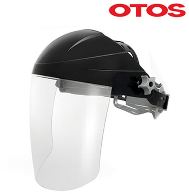 맨머리형 차광 안면보호구 용접작업 둘레조절 산업용 안면보호대 안전모없이쓰는 녹색 눈보호 차광 보안면, 1개