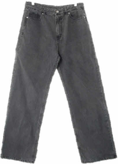 에잇세컨즈 7834 그레이 데님 하이웨스트세미와이드진 [XL]