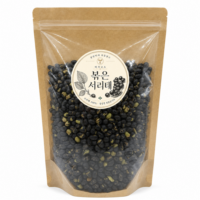[콩알이네] 볶은 서리태 검정콩, 1개, 500g