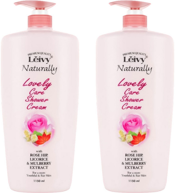 레이비 내추럴리 로즈힙 리코라이스 앤 멀베리 엑스트렉트 러블리 케어 샤워크림, 2개, 1.15L