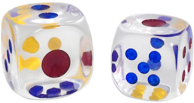 아크릴 주사위 30x30mm, 1개