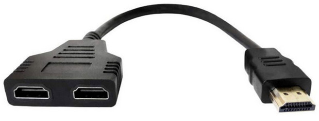 HDMi 호환 Y 스플리터 고화질 1080P 남성 대 이중 여성 어댑터 케이블 1 in 2 아웃 컨버터 HD- 전송, 1개