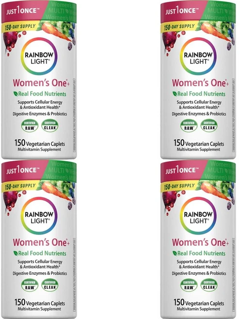 Rainbow Light Womens One Daily Multivitamin 레인보우라이트 우먼 원 데일리 멀티비타민, 4개, 150정 - 쿠팡