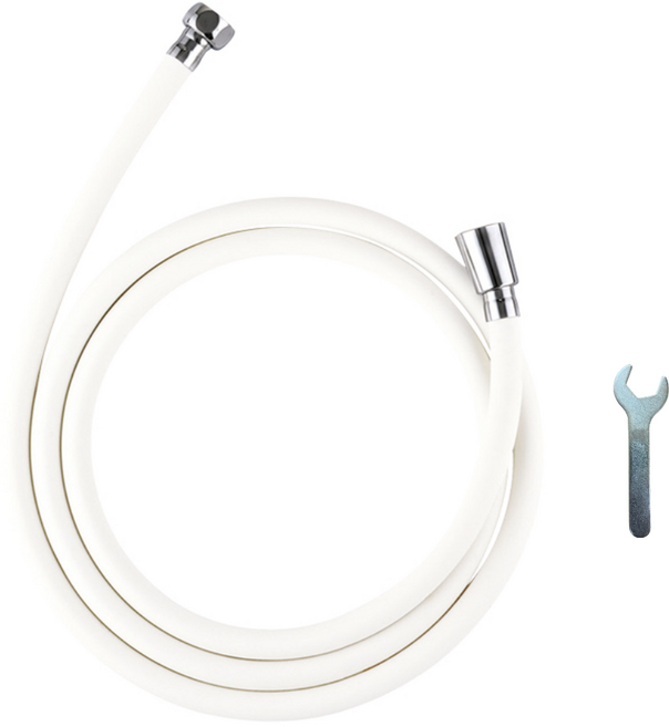 바스럽 국산 파스텔톤 PVC 샤워호스 샤워기호스 + 스패너 [물때 X 꼬임 X 냄새 X], 3m, 크림