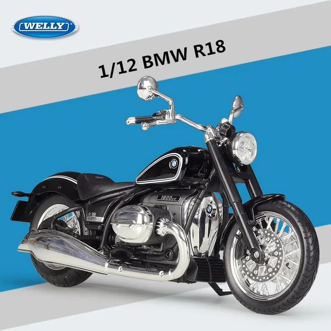 모형 자동차 레이싱카 오토바이 바이크 장식품 피규어 다이캐스트 미니어쳐 프라모델 WELLY 1/12 BMW R18 2, 02 With retail box