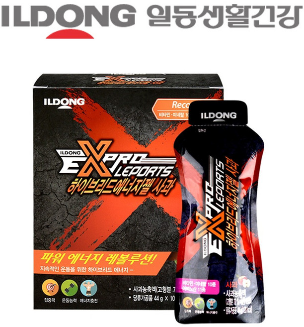 일동 하이브리드 에너지젤 사과맛, 44g, 10개