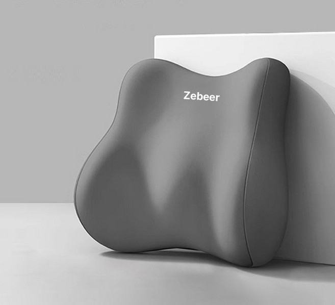 Zebeer 바른자세 허리쿠션 의자 차량용 사무실 등받이, 그레이
