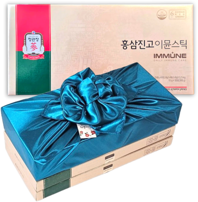 정관장 홍삼진고 이뮨스틱 예단 보자기 포장 정품 쇼핑백 선물세트, 600g, 1개