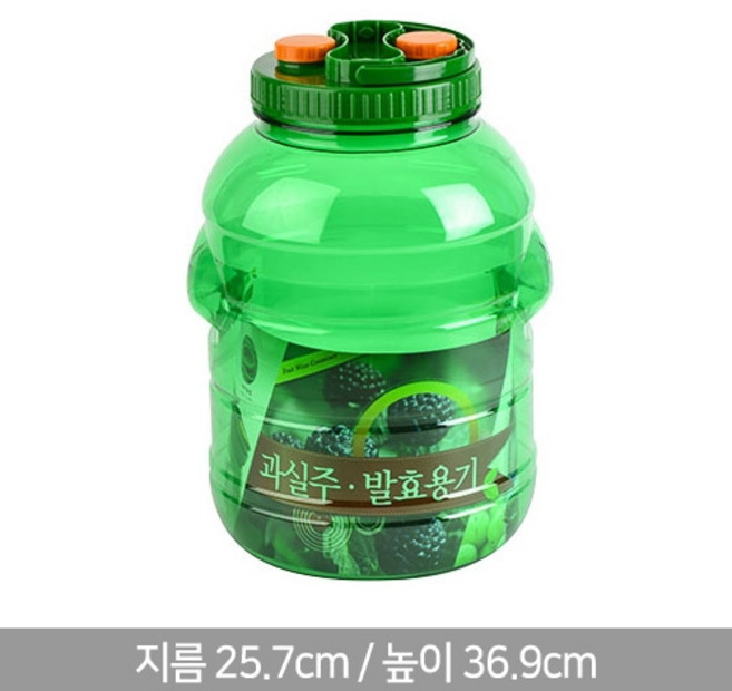 HD-PET 과실 담금주병 그린 과실주병 담금주통 PET담금주병, 15L, 6개