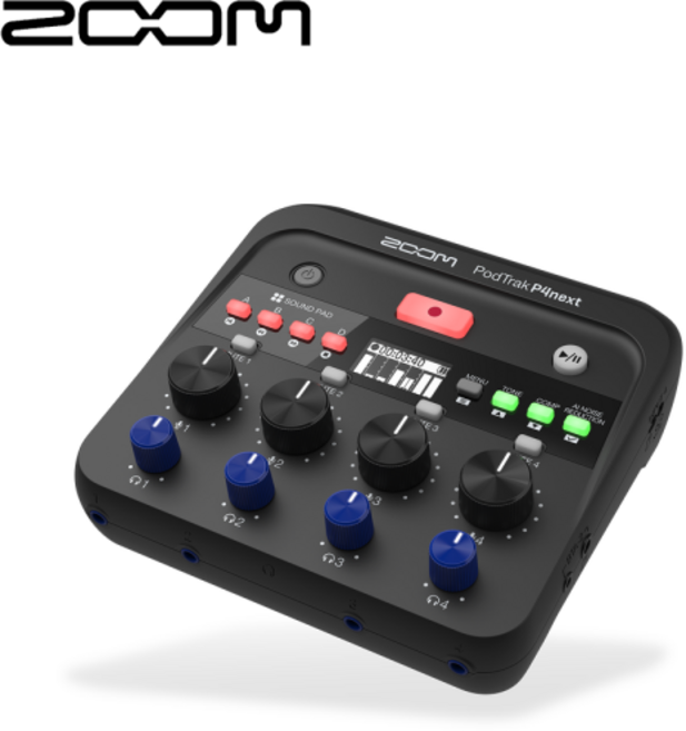 ZOOM P4next 4트랙 레코더 유튜브 방송 장비 인터뷰용 오디오인터페이스, 블랙, ZO-P4NEXT