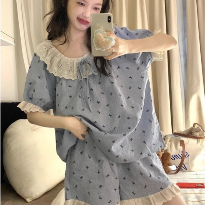 헤이룸 로라레이스 프릴데이 잠옷세트